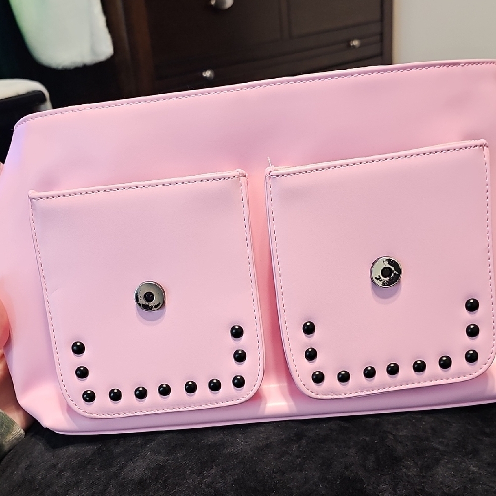 Blackcraft Pink Crossbody Bag with Pentagram Accents - Picture 3 of 6